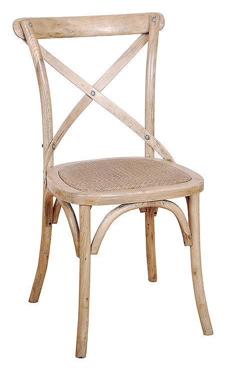 Cross Back Dining Chair- Natural