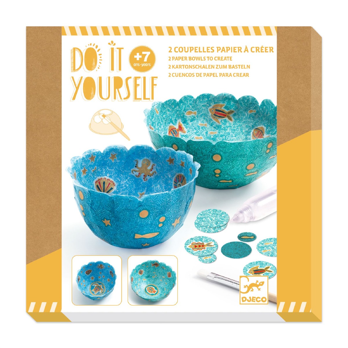 Decorative paper cups creative kit (Blue)