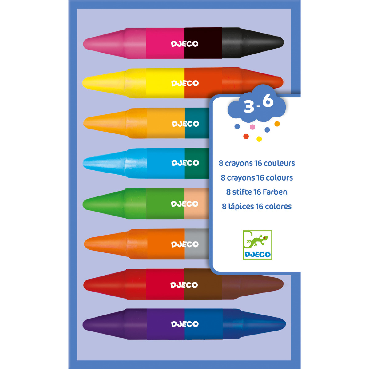 8 Double ended Wax Crayons
