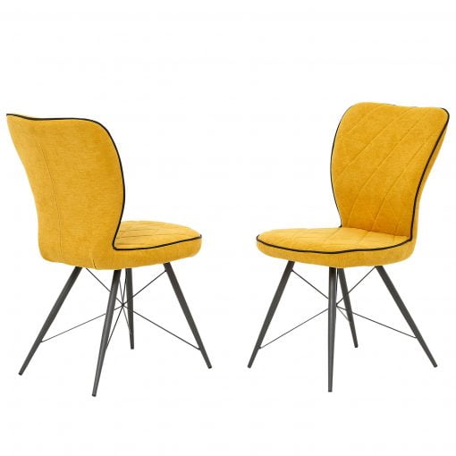 Emilio dining chair gold X frame