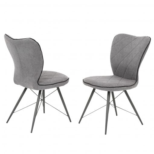 Emilio fabric chair in grey