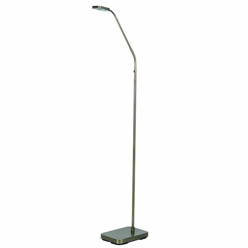 Dimmable Floor Lamp Antique Brass