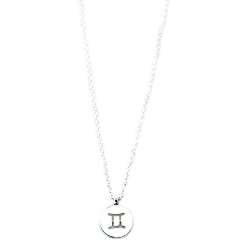 Star Sign Silver Necklace- Gemini