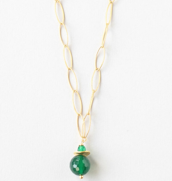 Green Agate Delicate Necklace