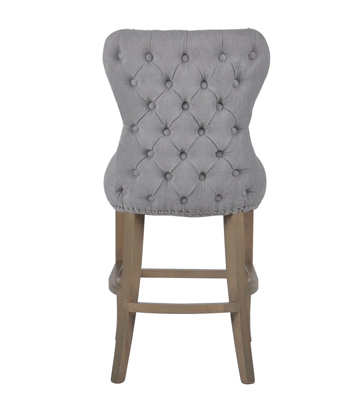 Guia Button Back Counter Stool in Grey