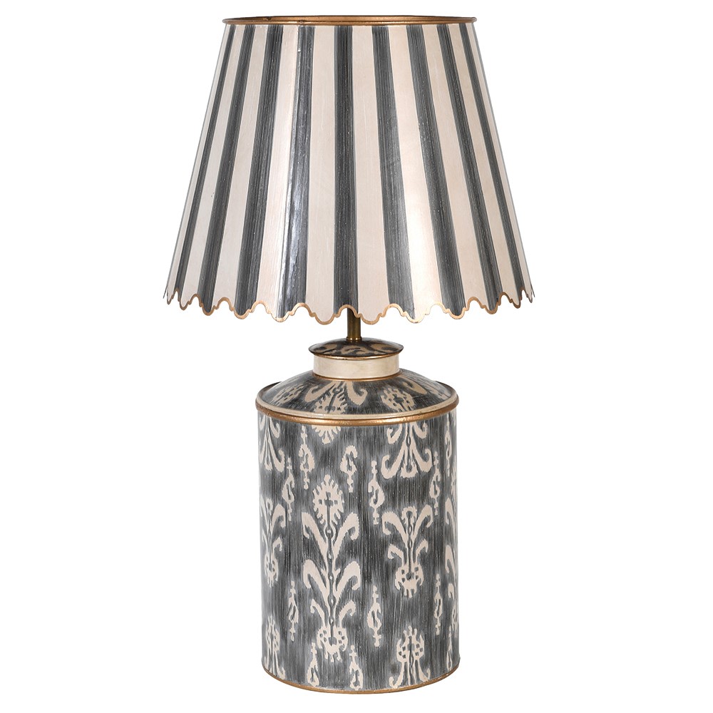 Ivory Lamp with Scalloped Shade