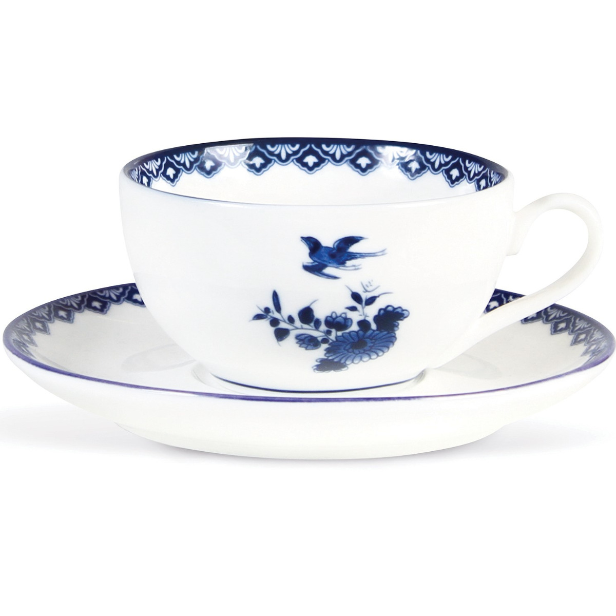 Cup and saucer delftware large set of 2