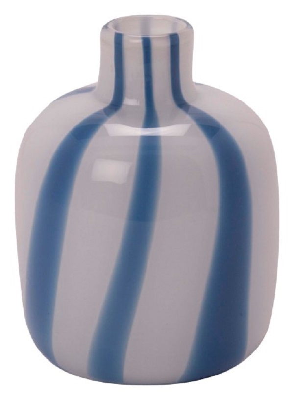 Vase - Candy White/Blue