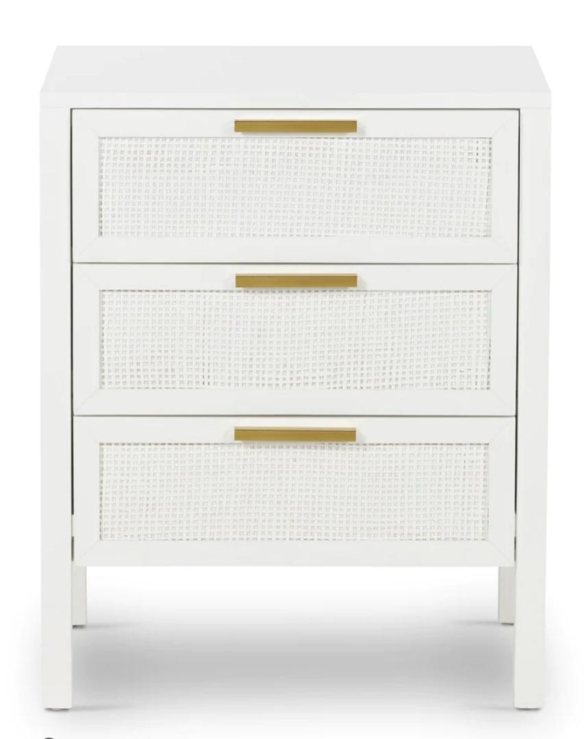 Cadiz bedside table with 3 drawers