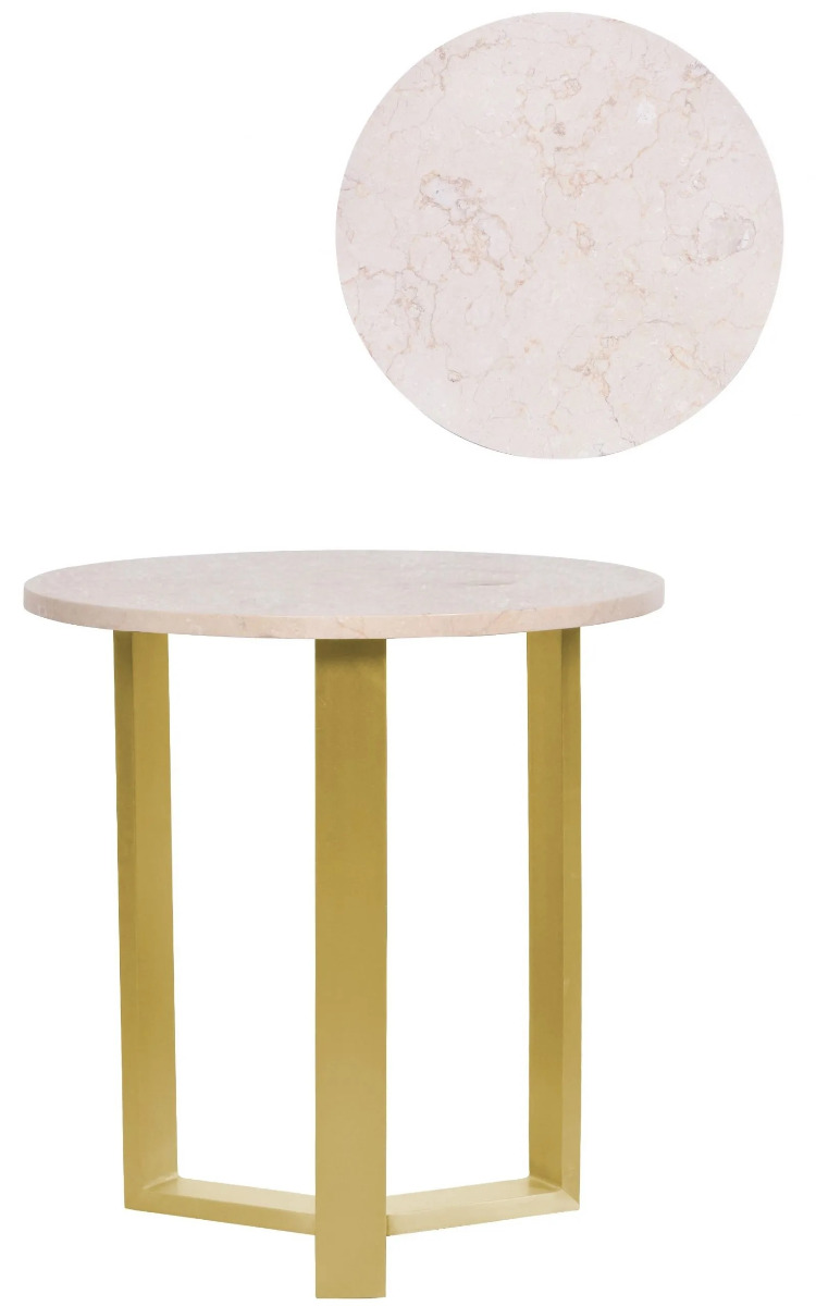 Leo Side Table â€“ Marble Top