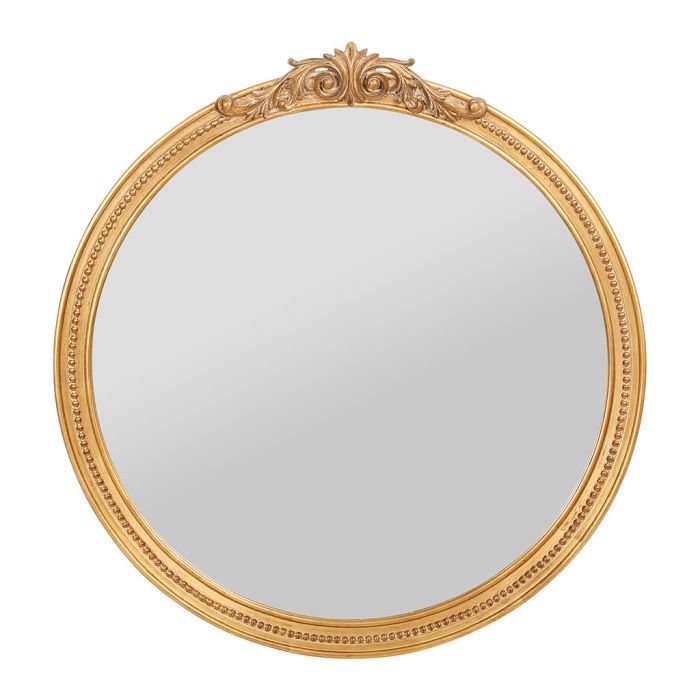 Round Mirror Sonate Gold Paulownia