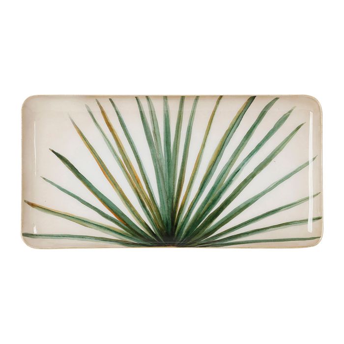 Green & Gold Palm Tray
