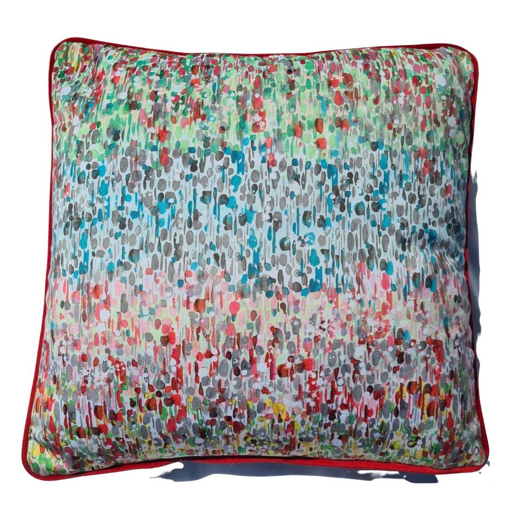 Red Bubbles Cushion