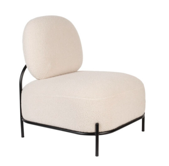 LOUNGE CHAIR POLLY TEDDY IVORY