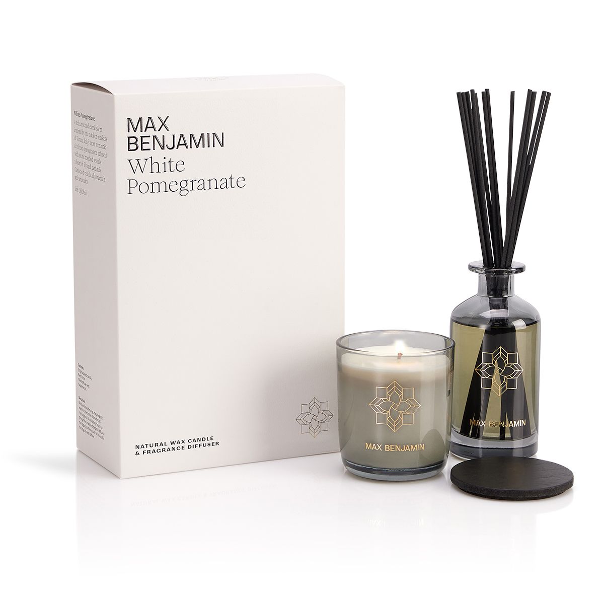 White Pomegranate Candle & Diffuser Gift Set
