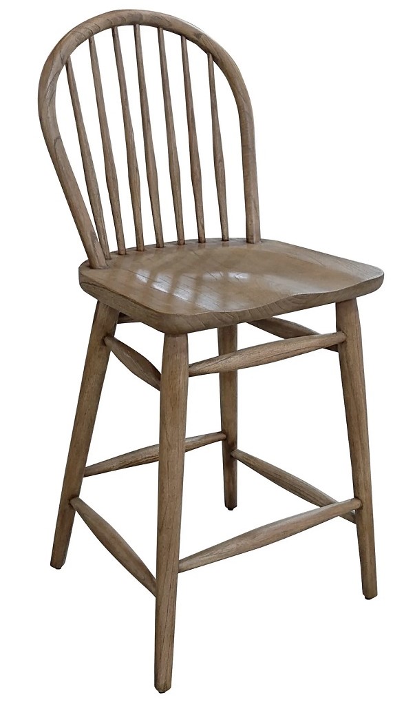 Sofia Spindle Back Counter Stool in Rustic Brown
