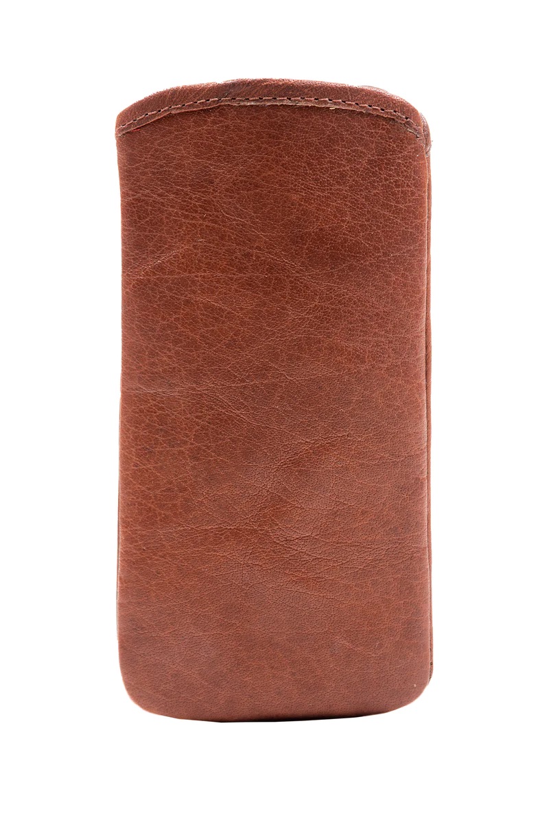 Sunglasses Pouch Tan Leather