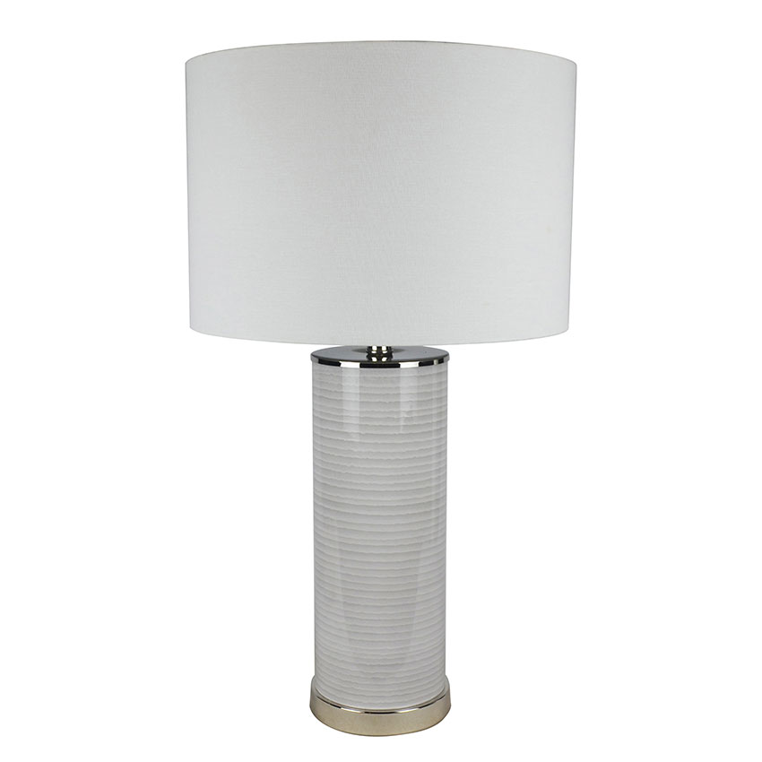 Grey Ocean Glass Lamp