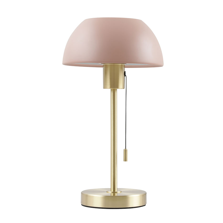 Bella Brass Lamp - Pink