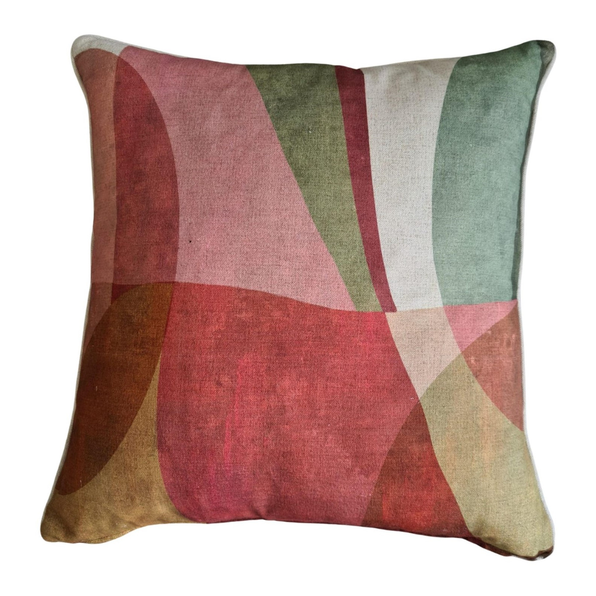 Teardrop Abstract Red Cushion