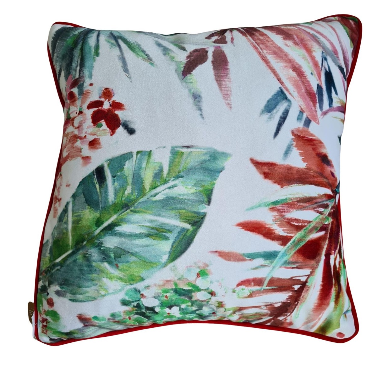 Floral Red & White Cushion