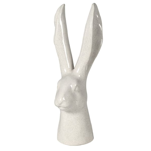 Medium Cream Rabbit Head Ornament